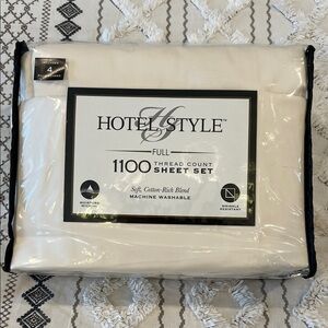 Hotel Style Full Sheet Set in Cream 1100 Thread Count